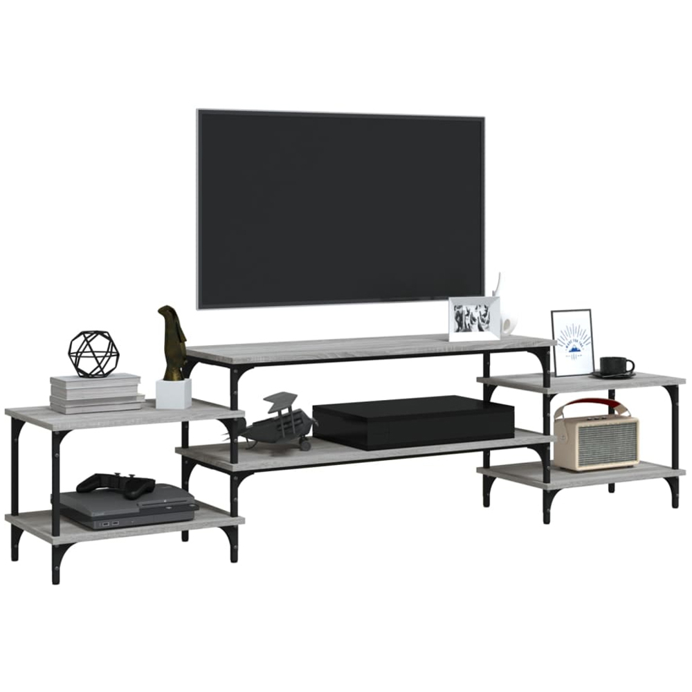 vidaXL 5 Shelf Grey Sonoma TV Cabinet Image 3