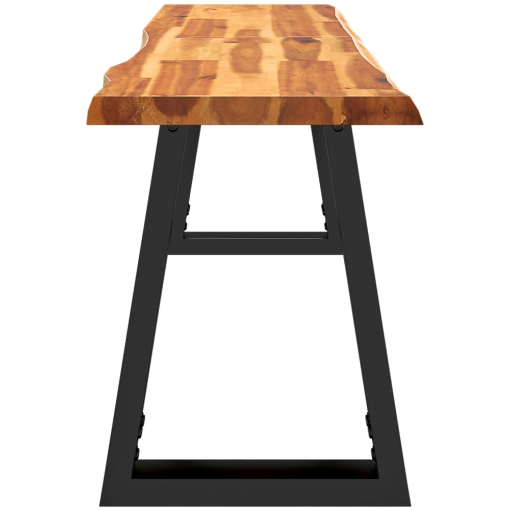 vidaXL 2 Seater Solid Acacia Wood Bench with Live Edge Image 5