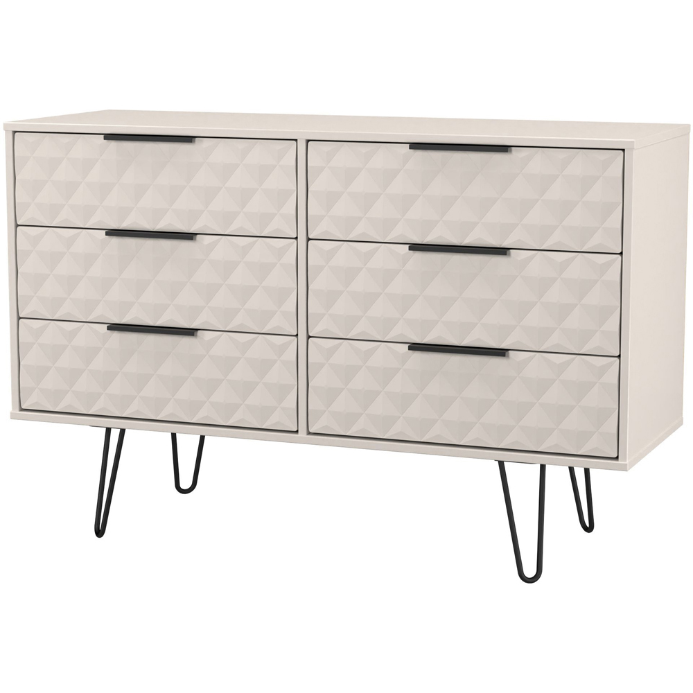 Crowndale Harlequin 6 Drawer Kashmir Matt Wide Chest of Drawers Ready Assembled Image 2
