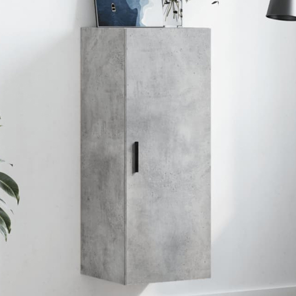 vidaXL Single Door Concrete Grey Wall Mounted Cabinet Image 1