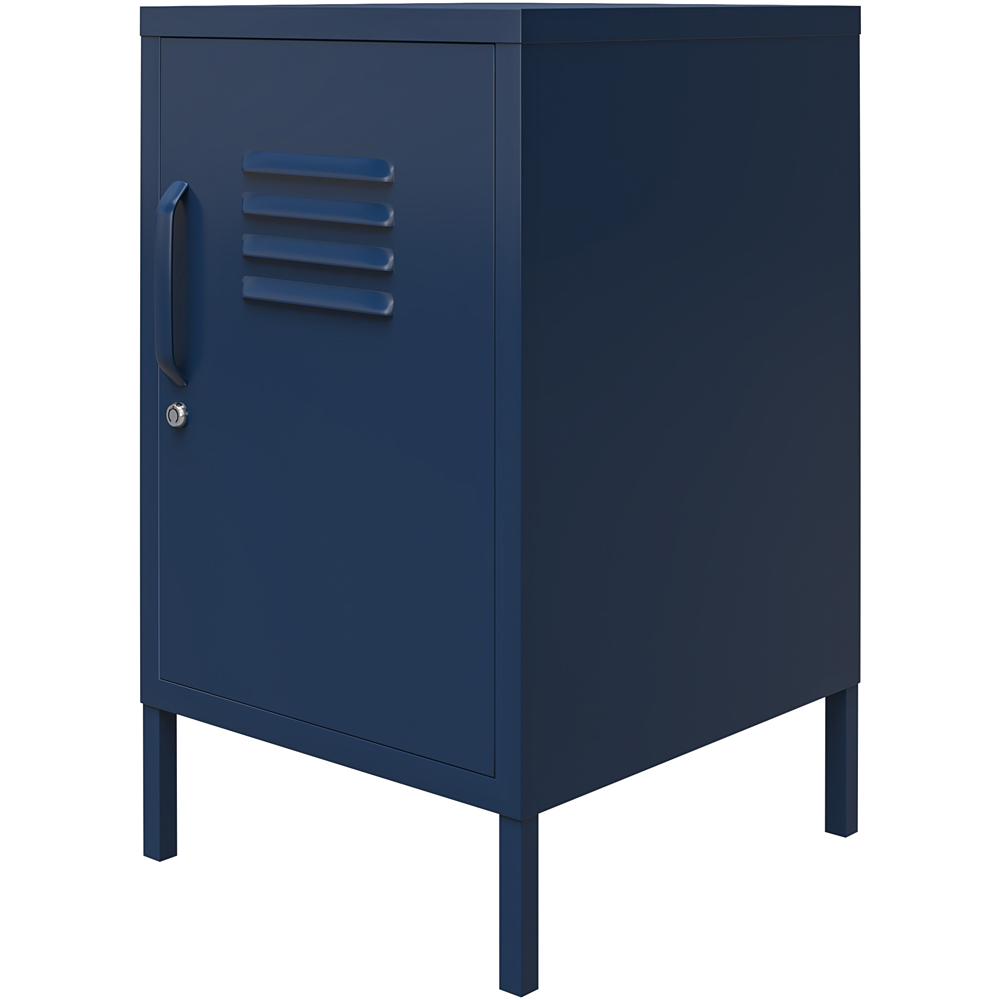 Dorel Bradford Single Door Navy Metal Locker End Table Image 5
