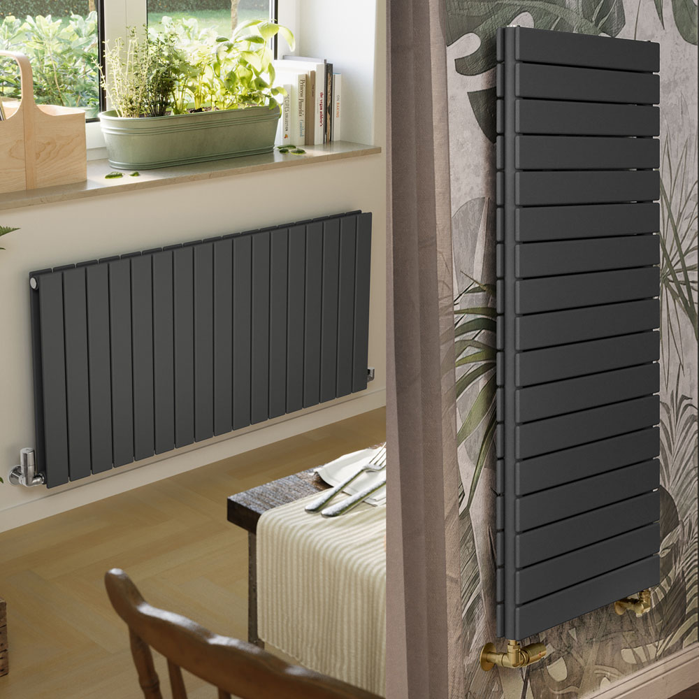 Terma Forte 4488 BTU Metallic Grey Double Panel Radiator 600 x 1254mm ...