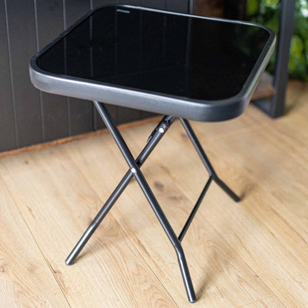 Marco Paul Garden Furniture Drinks Glass Top Side Table Image 1
