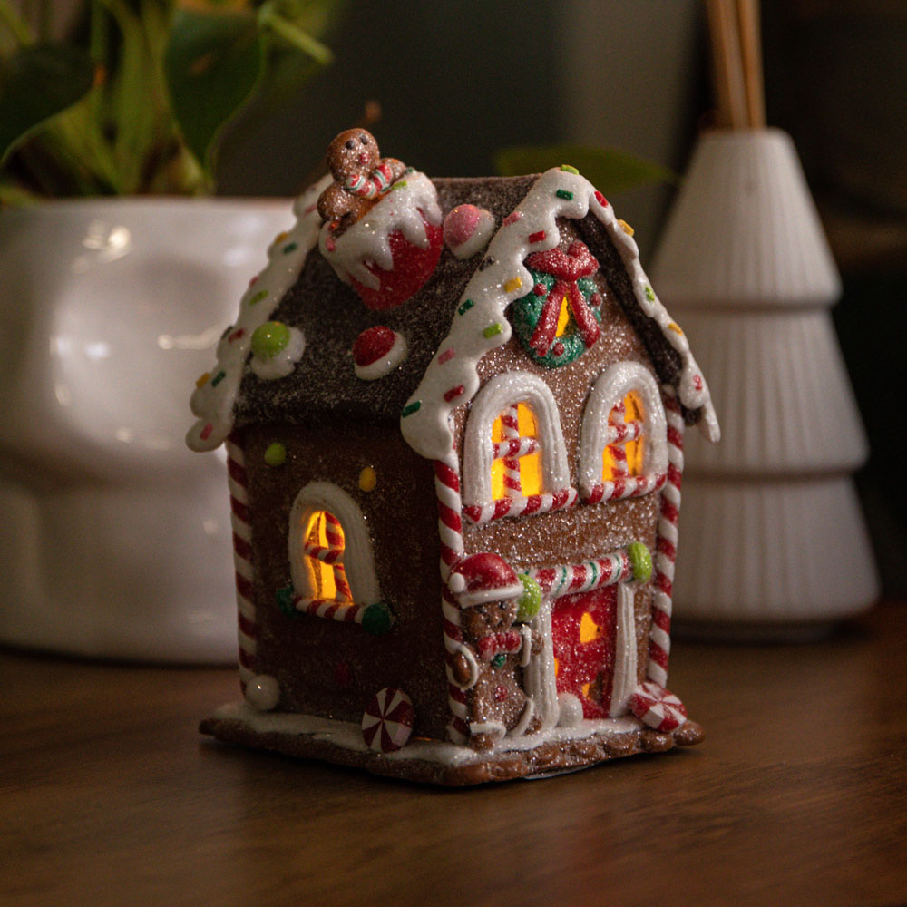 Samuel Alexander Gingerbread Candy Cottage LED Christmas Decoration Image 6
