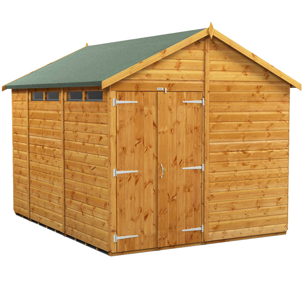 Power Sheds 10 x 8ft Double Door Apex Security Shed Image 1
