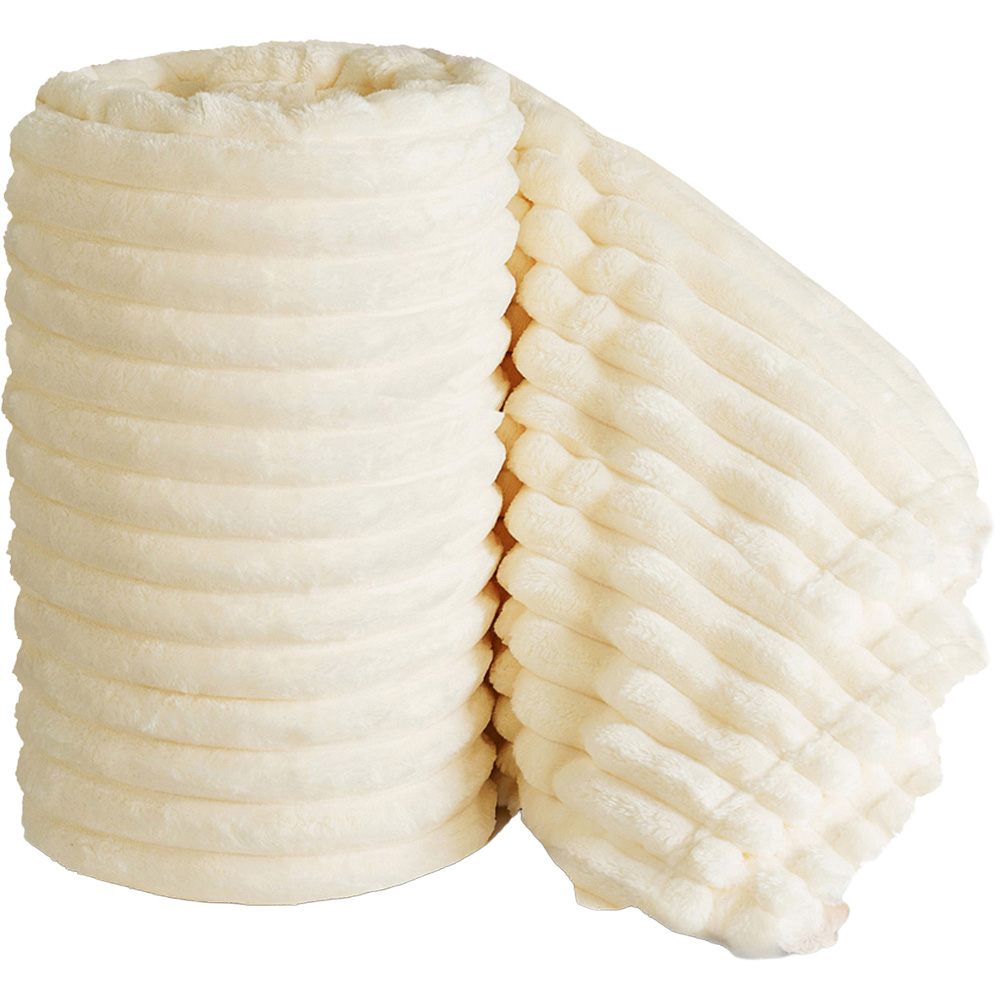 Velosso Bellissima Ivory Plush Throw 150 x 200cm Image 1