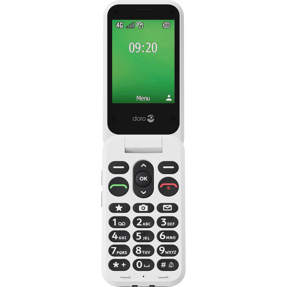 Doro Leva E22 Flip Mobile Phone Black and White Image 2