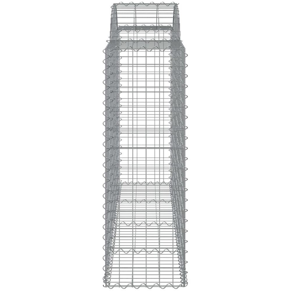 vidaXL Silver Galvanised Iron Gabion Basket 200 x 50 x 120/140cm 3 Pack Image 3