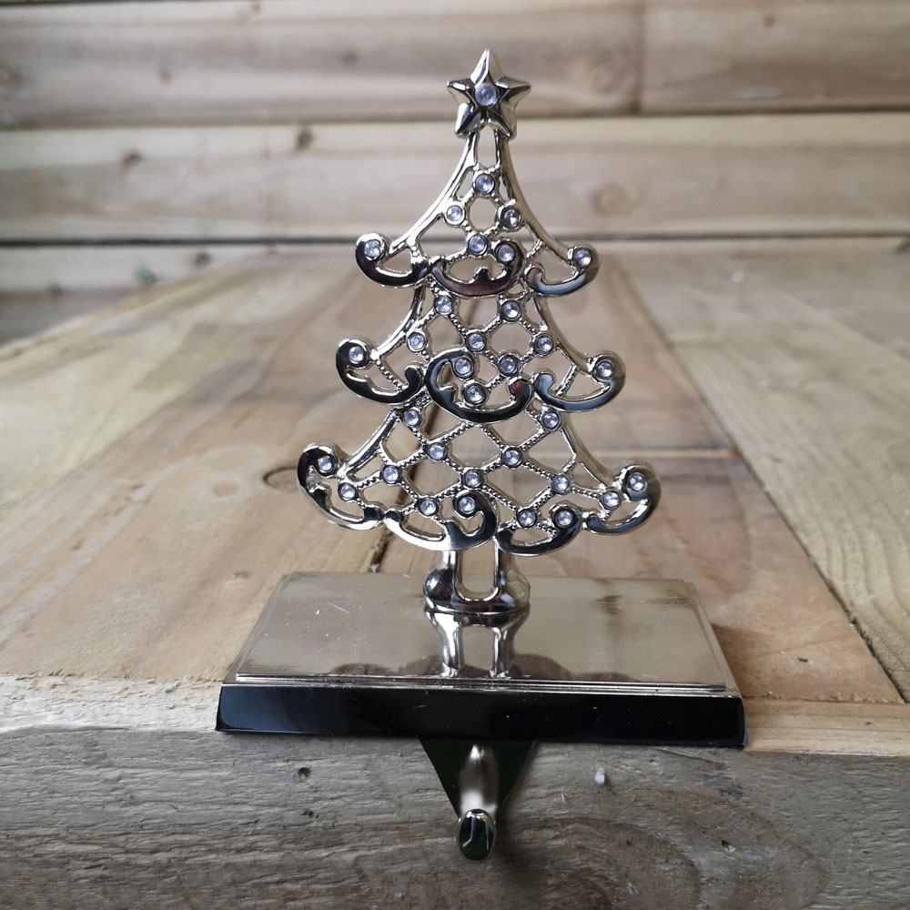 Premier Silver Decorative Christmas Tree Stocking Hanger 16cm Image 6