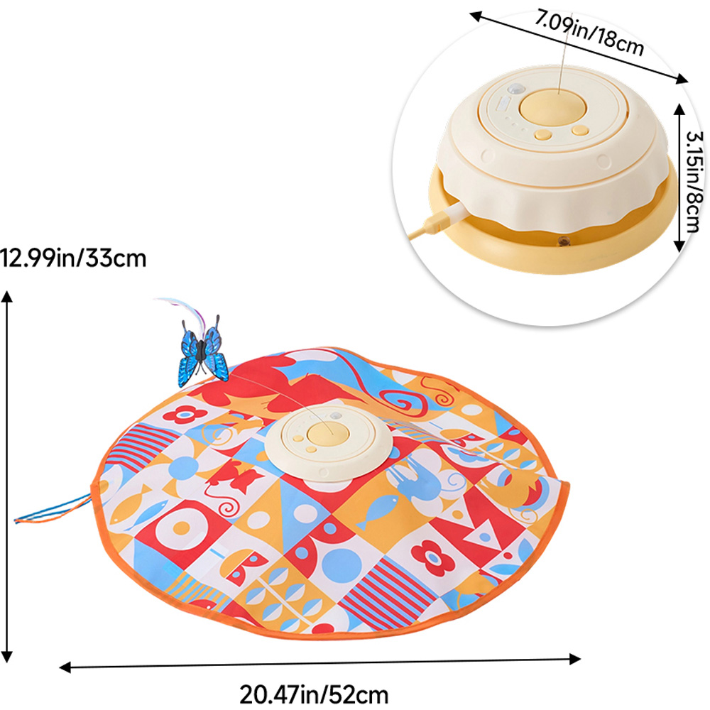 H&O Direct Yellow Smart Electric Interactive Cat Toy Image 6