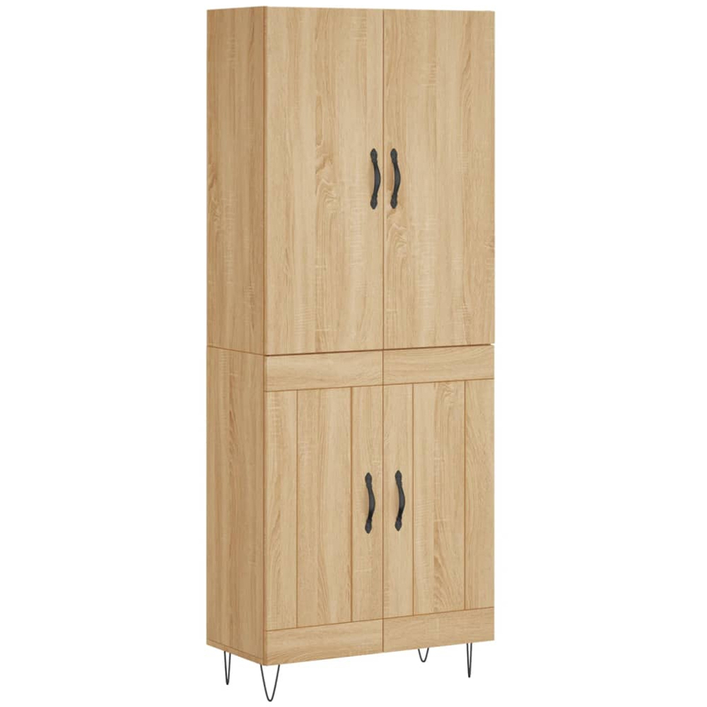 vidaXL 4 Door Sonoma Oak Highboard Image 2