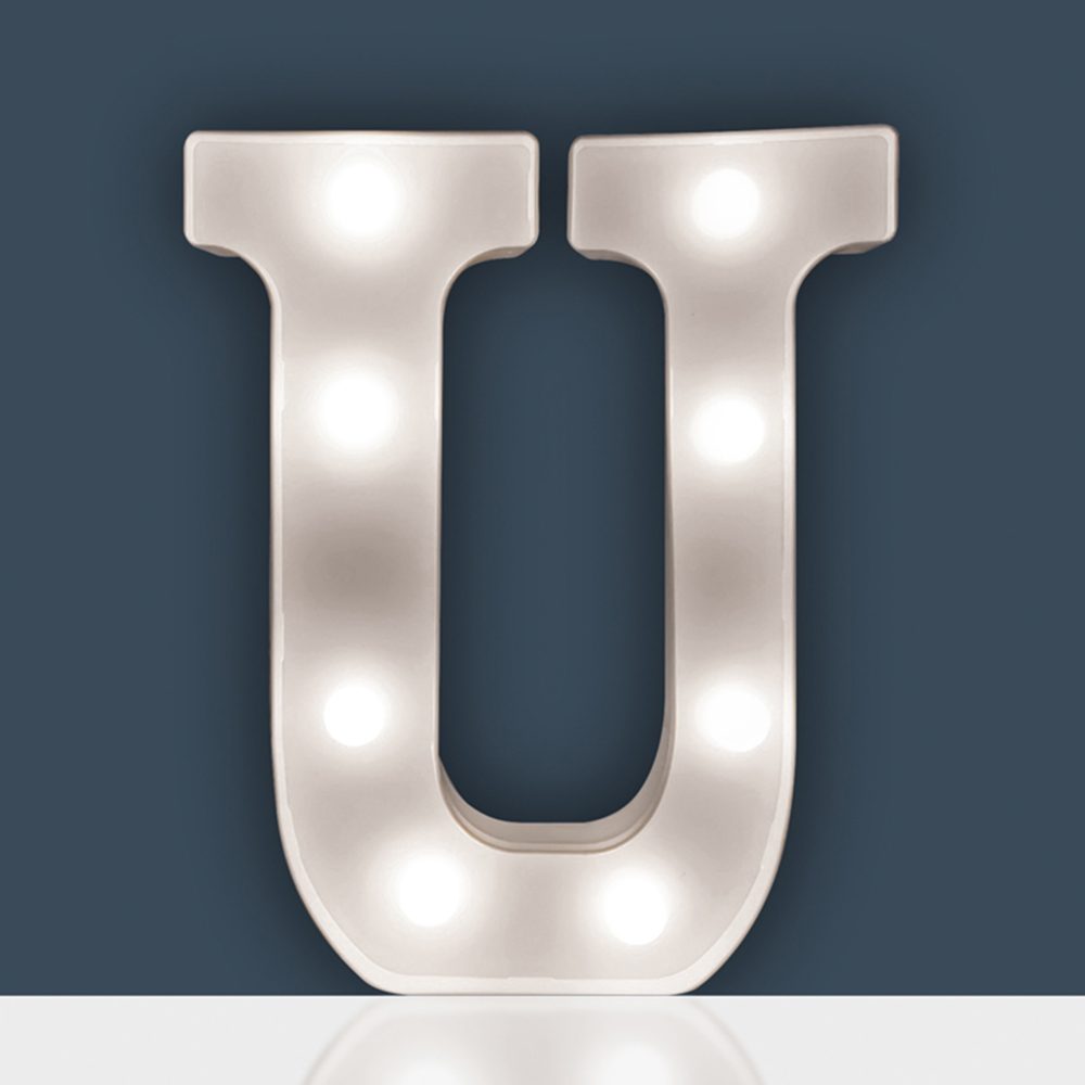 St Helens Battery Operated 3D LED Letter U Light Image 2
