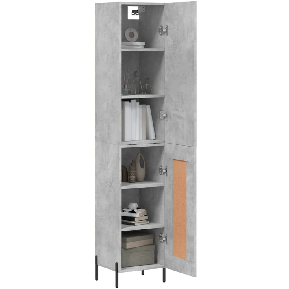vidaXL 2 Door Concrete Grey Highboard Image 3