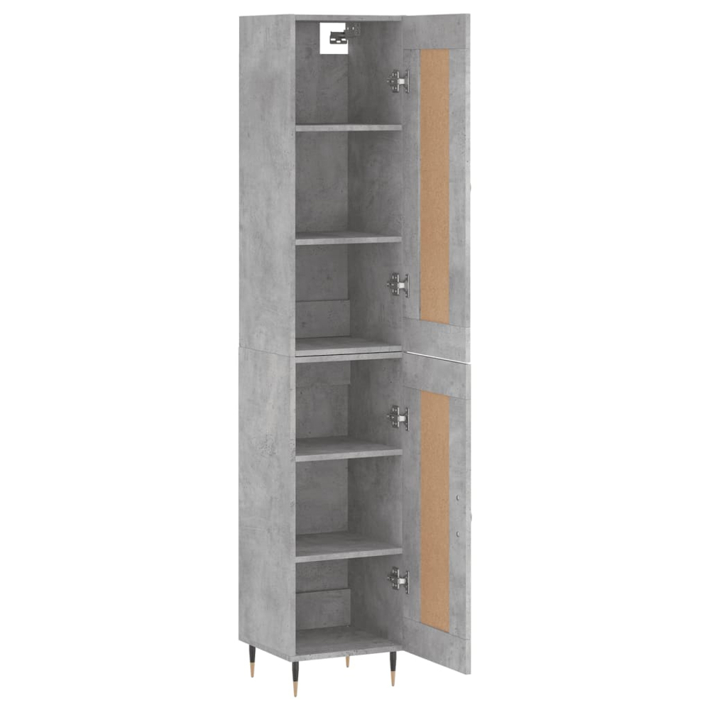 vidaXL 2 Door Concrete Grey Highboard Image 4