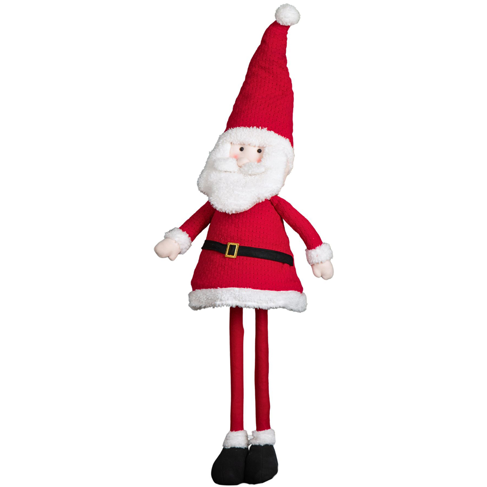 Samuel Alexander Extendable Plush Santa with Telescopic Legs Christmas Decoration 180cm Image 1