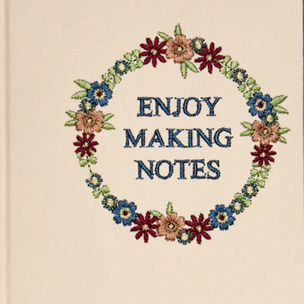 Wilko A5 Fabric Embroidered Notebook Fond Memories Image 3