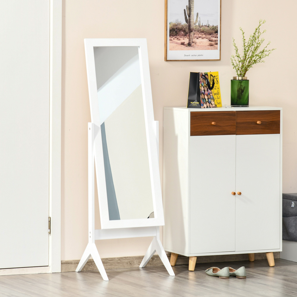 Portland White Freestanding Dressing Mirror 148 x 47cm Image 5