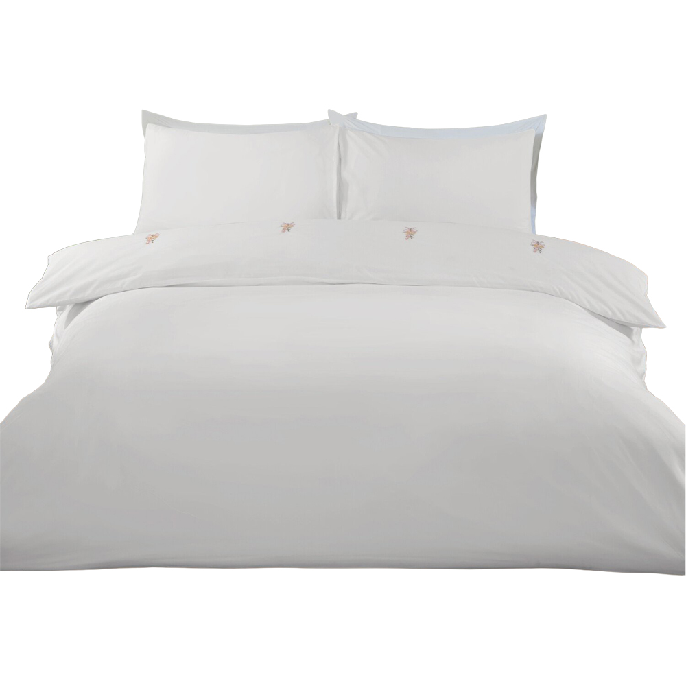 Yasmin Embroidered Duvet Set White Superking Image 2