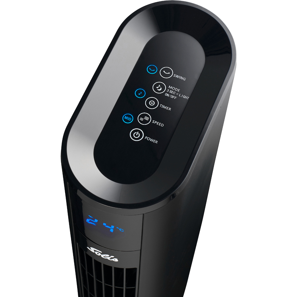 Solis Easy Breezy Matt Black Tower Fan 36 inch Image 4