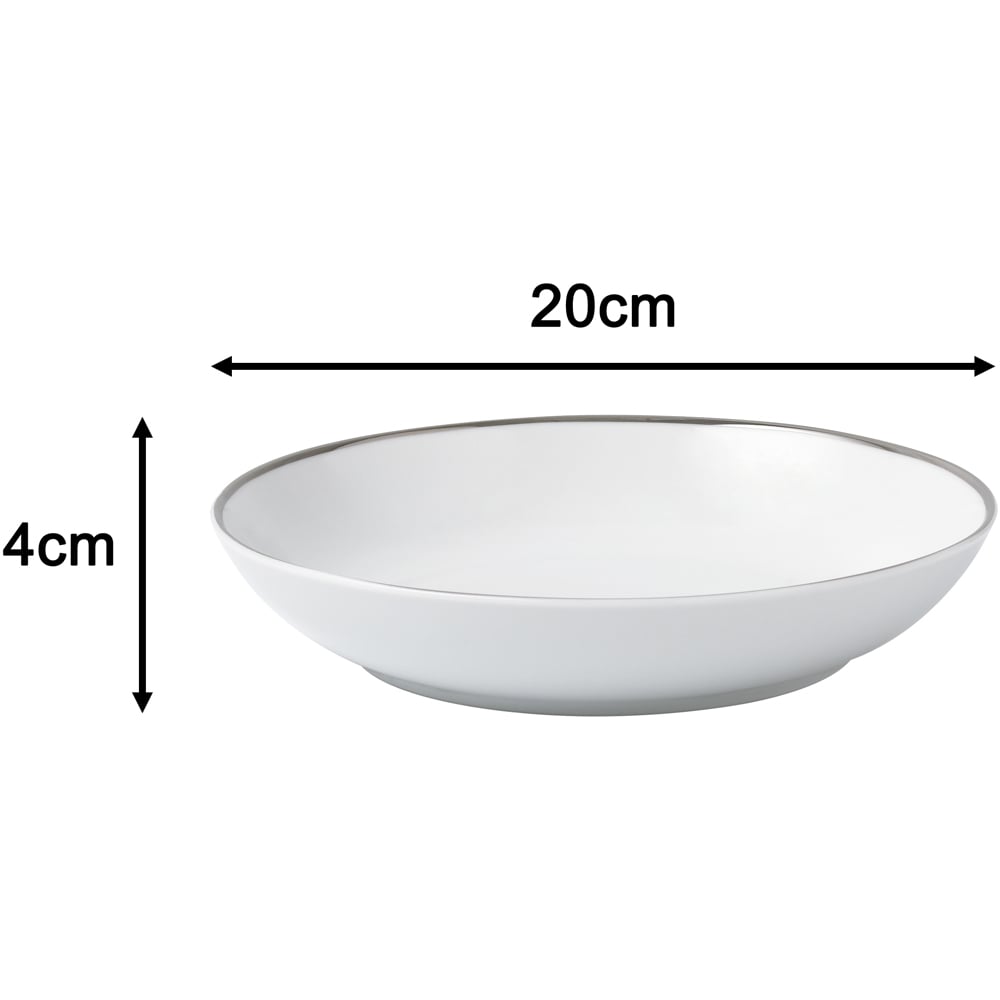 Waterside Platinum Band Porcelain 30 Piece Dinner Set Image 5