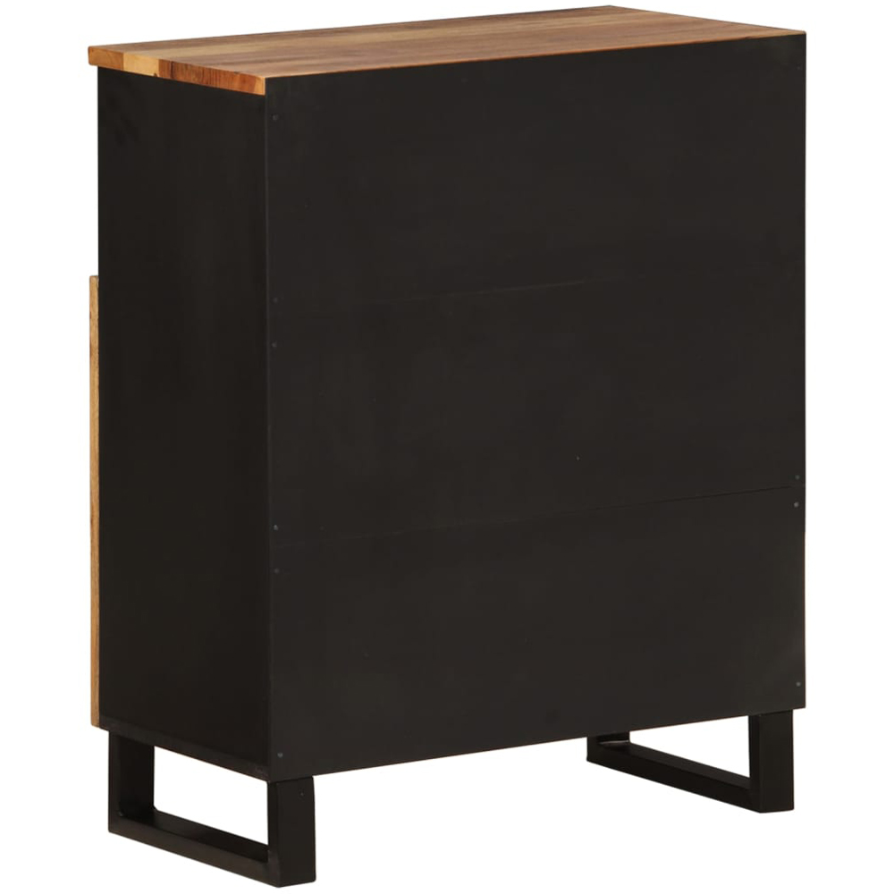 vidaXL 2 Door Single Shelf Solid Acacia Wood Sideboard Image 5