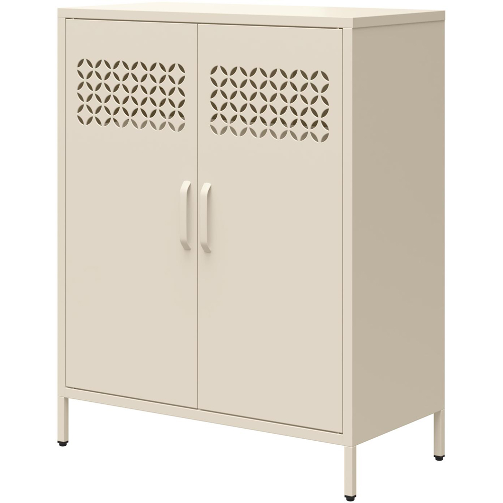 Dorel Annie 2 Door Parchment Metal Cabinet Image 7