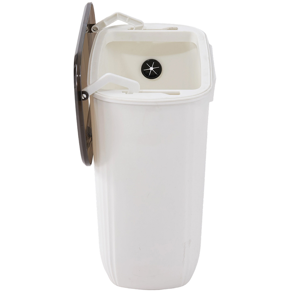 Living and Home White Wall-Mounted Waste Bin with Sealed Lid 11L Image 6