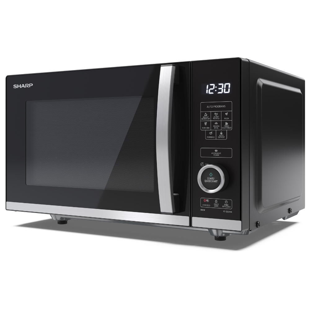 Sharp YC-QS204AU-B 20L Solo Jog Dial Flatbed Microwave 800W Image 3