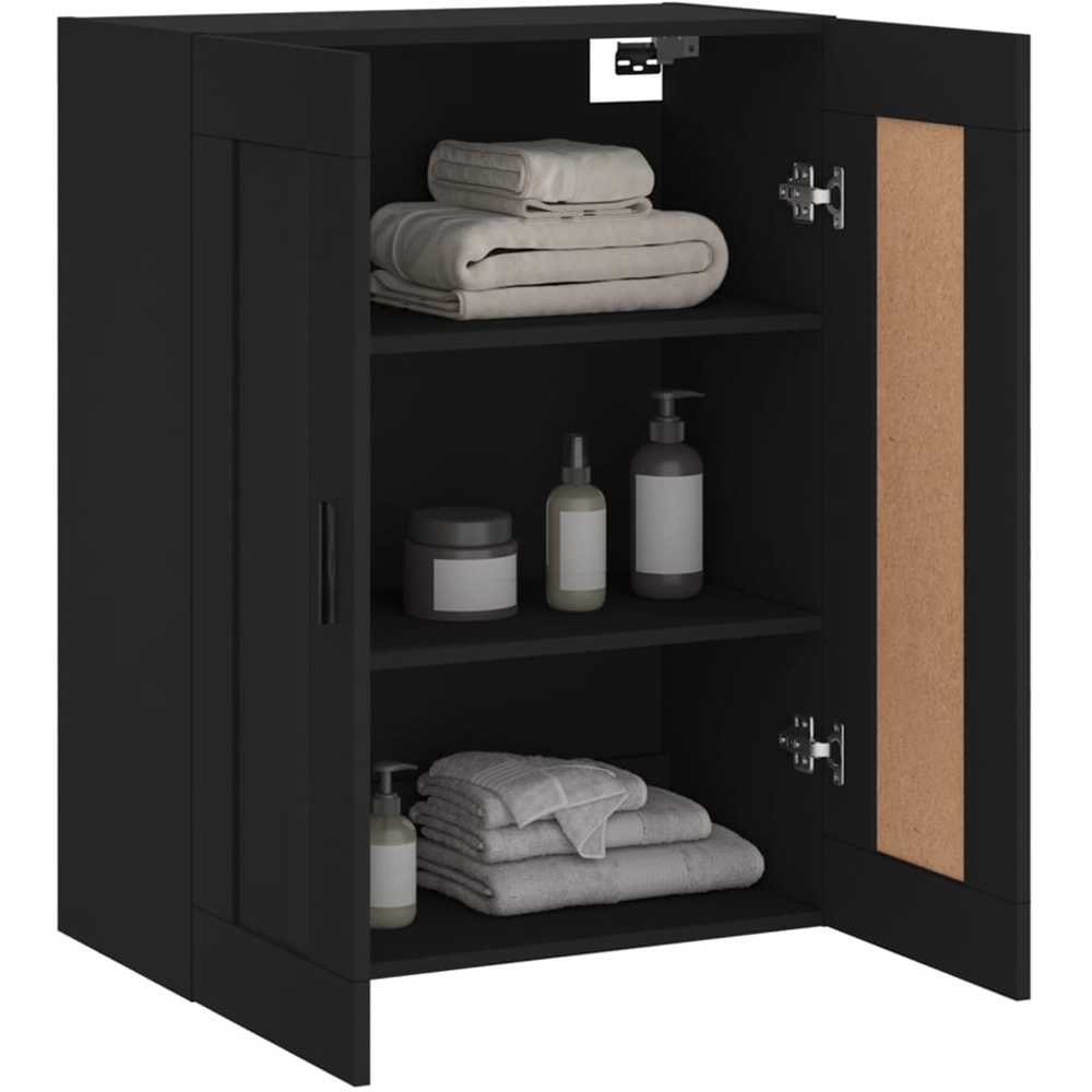 vidaXL 2 Door Black Wall Mounted Cabinet Image 5