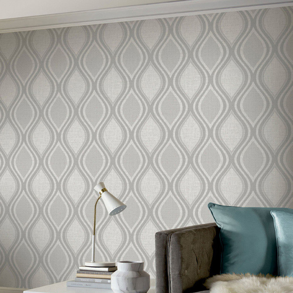 Arthouse Curve Grey Wallpaper Image 3