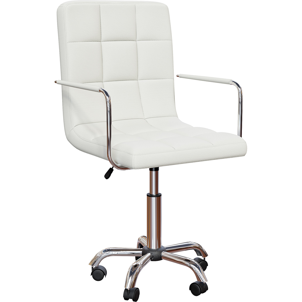 Vida Designs Calbo White Office Chair Image 2