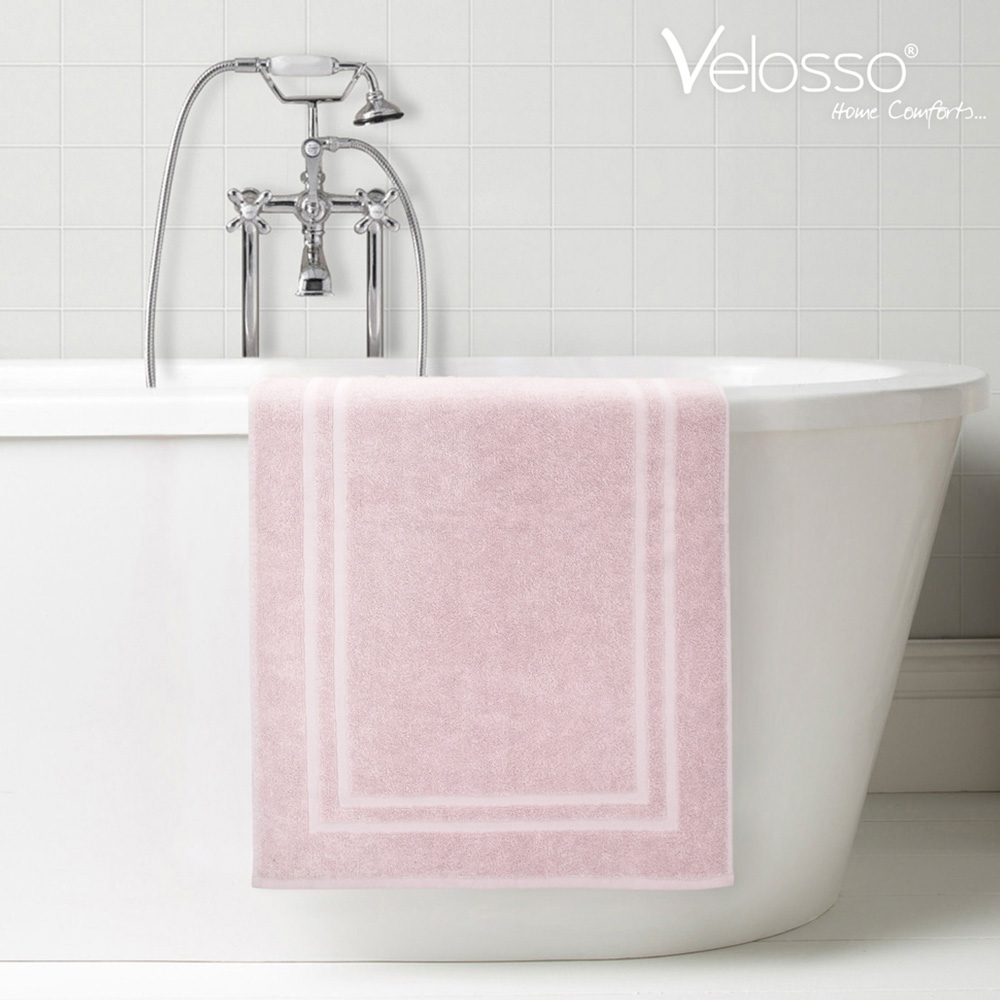 Velosso Blush Cotton Hotel Bath Mat Image 4