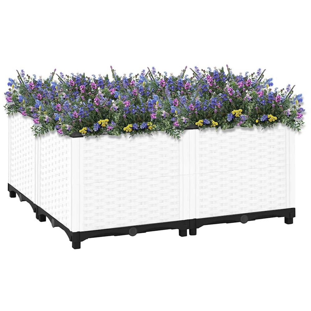 vidaXL Grey Polypropylene Raised Garden Bed 38 x 80 x 80cm Image 2