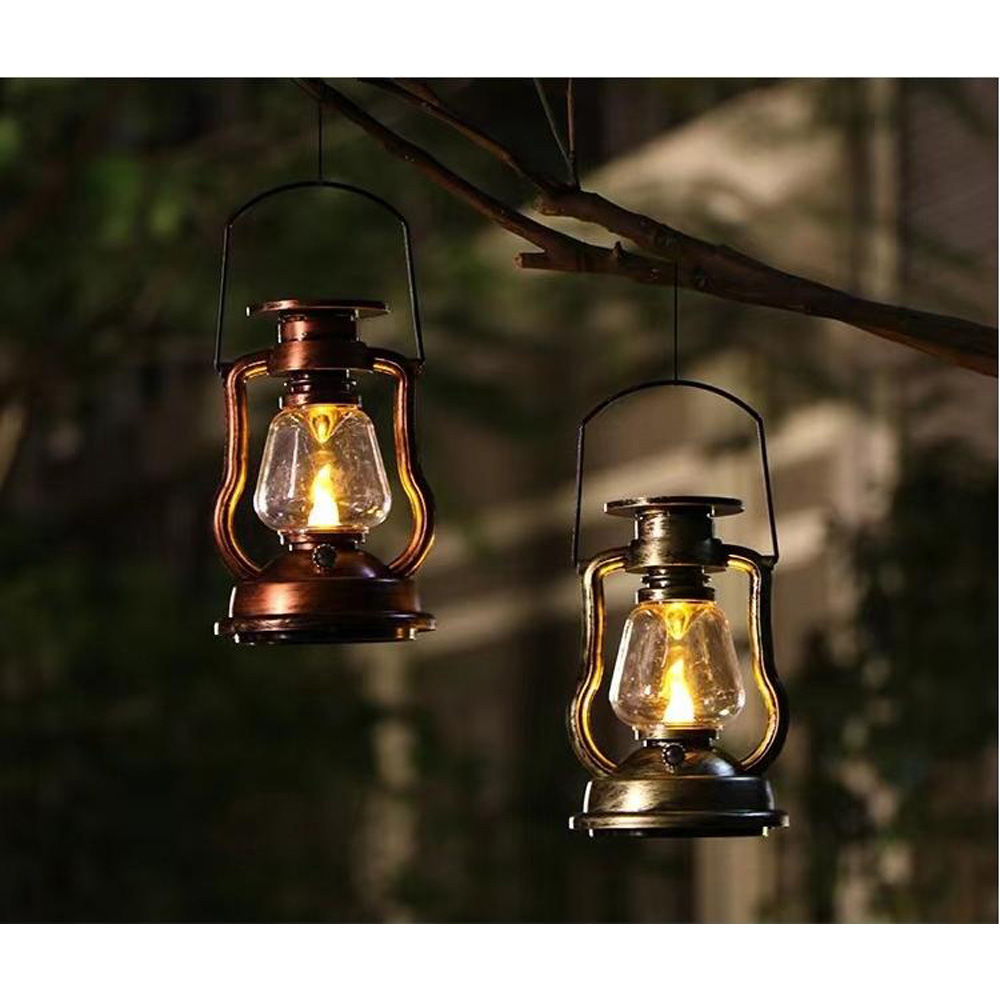 Avilo Warm White LED Solar Vintage Hanging Lantern Image 8