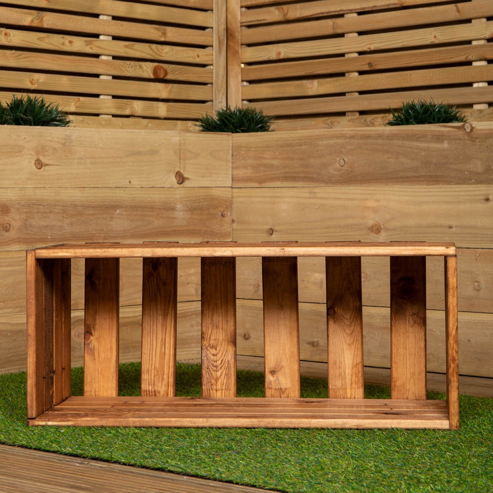 Samuel Alexander Rustic Wooden Garden Trough Bed Planter 78 x 32cm Image 6