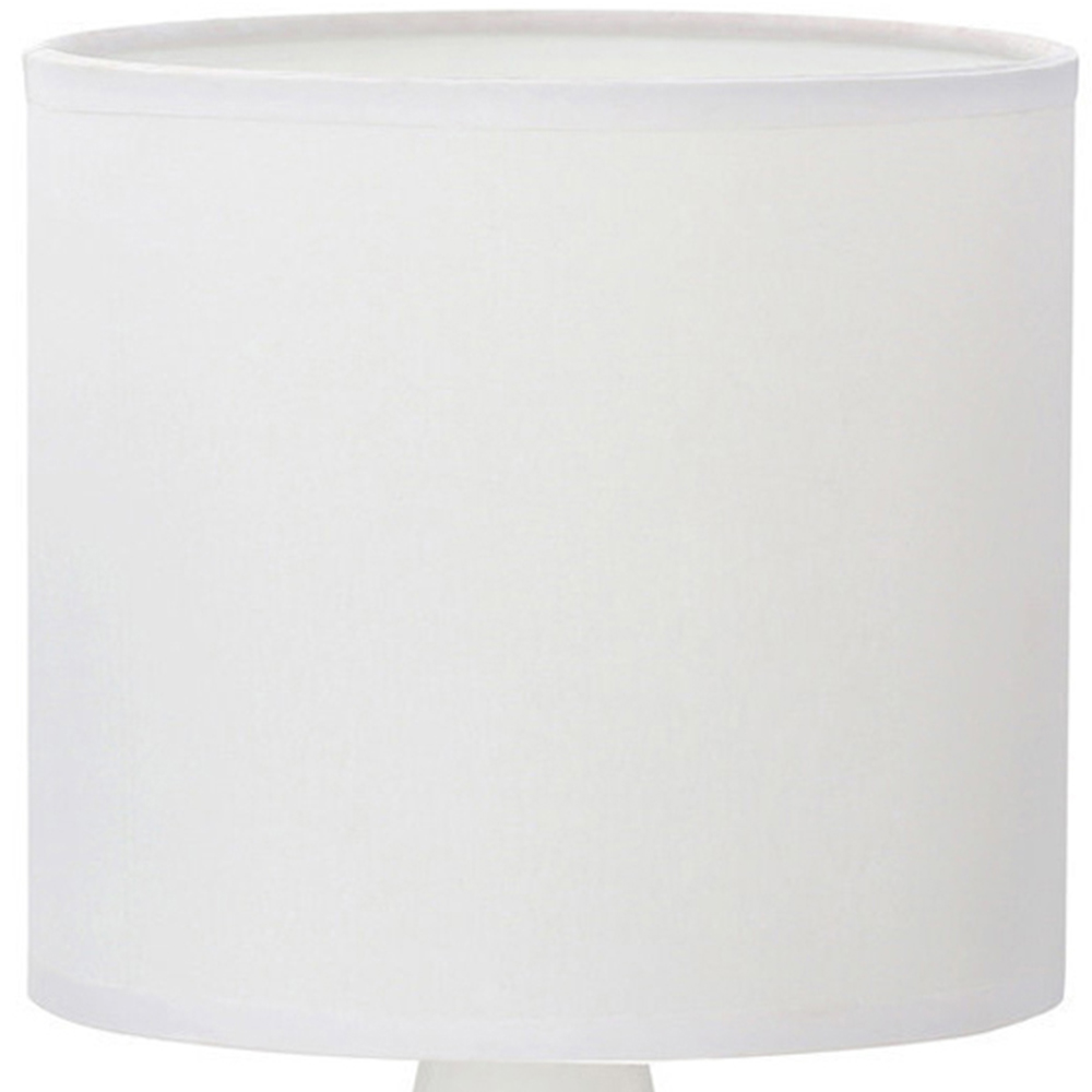 Premier Housewares Bulbus White Ceramic Large Table Lamp Image 4