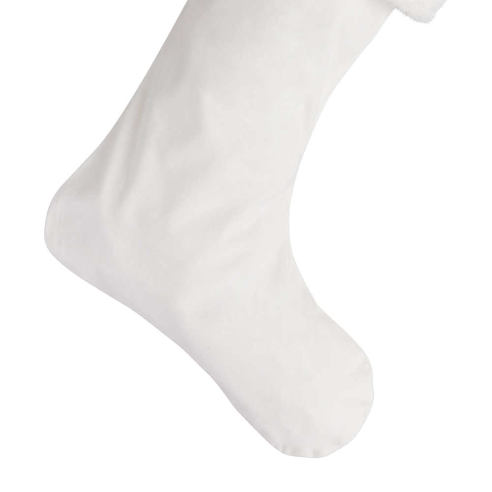 Wilko Frost White and Silver Fur Stocking Image 3