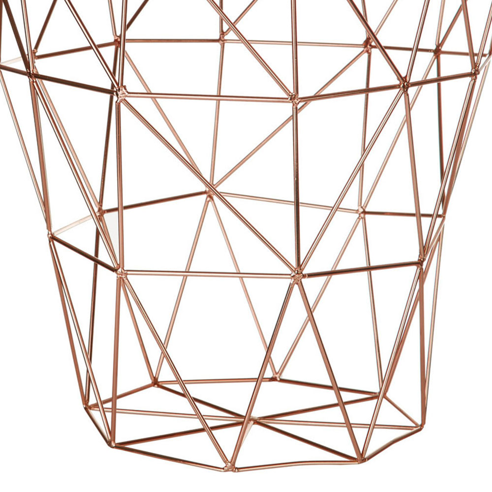 Premier Housewares Vertex Copper Finish Storage Basket Image 6