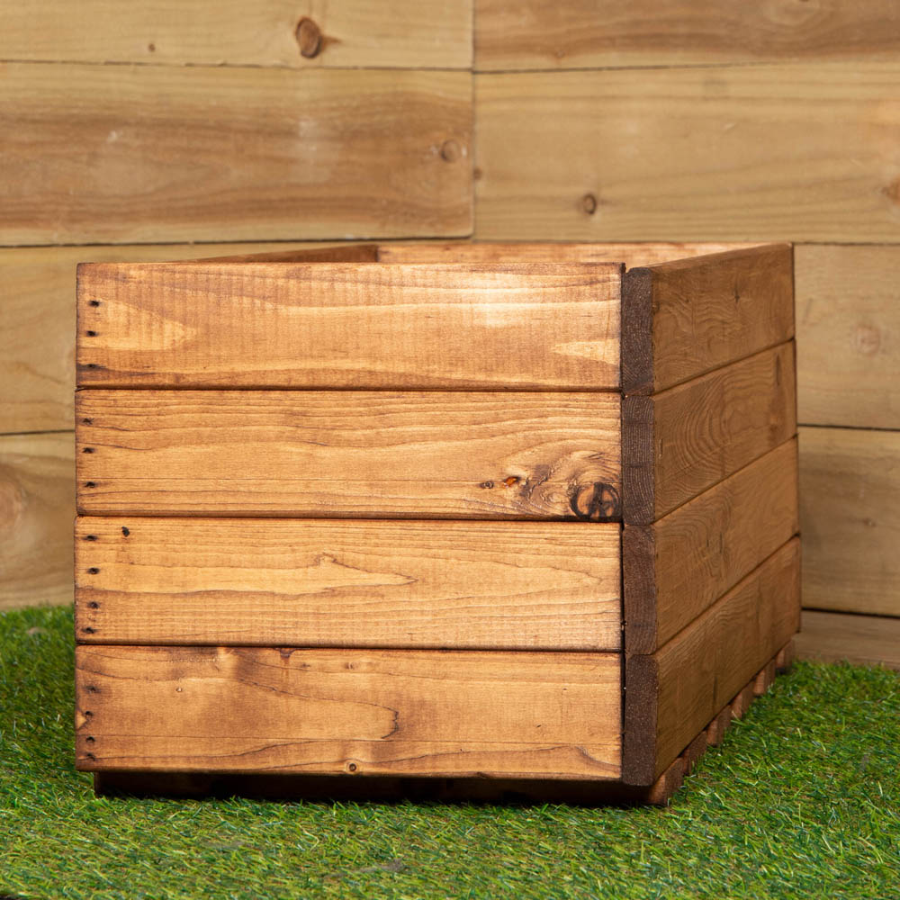 Samuel Alexander Rustic Wooden Garden Trough Bed Planter 78 x 32cm Image 4