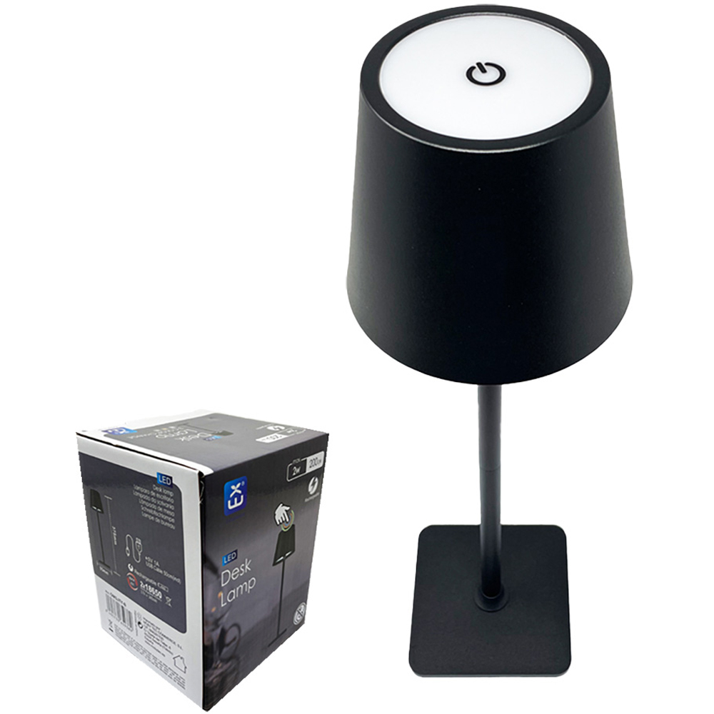 ExtraStar Rechargeable Black CCT LED Desk Lamp Image 2