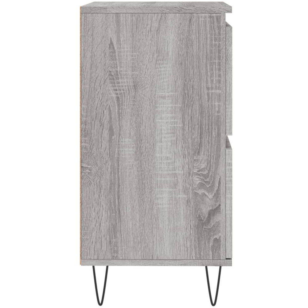 vidaXL 4 Drawer Grey Sonoma Sideboard 2 Pack Image 7