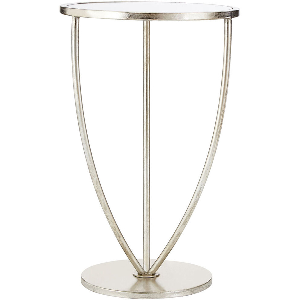 Premier Housewares Marcia Silver Finish Side Table Image 2