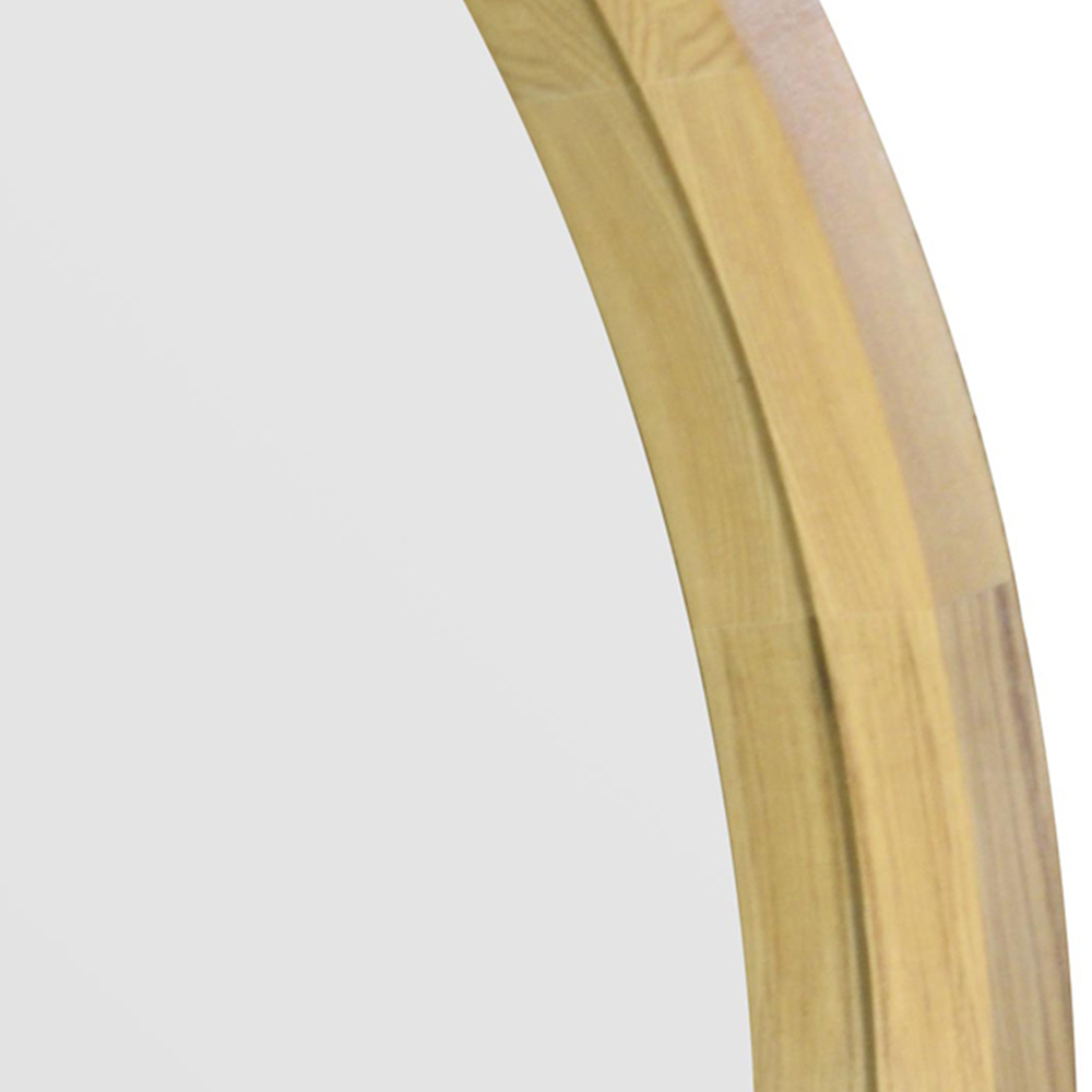 The Naturalis Solid Oak Round Deep Dish Framed Mirror 90 x 90cm Image 5