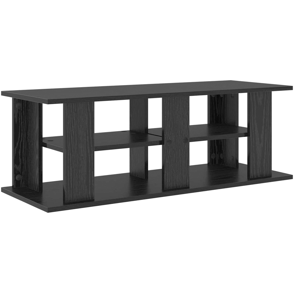 vidaXL 4 Shelf Black Oak TV Stand Image 7
