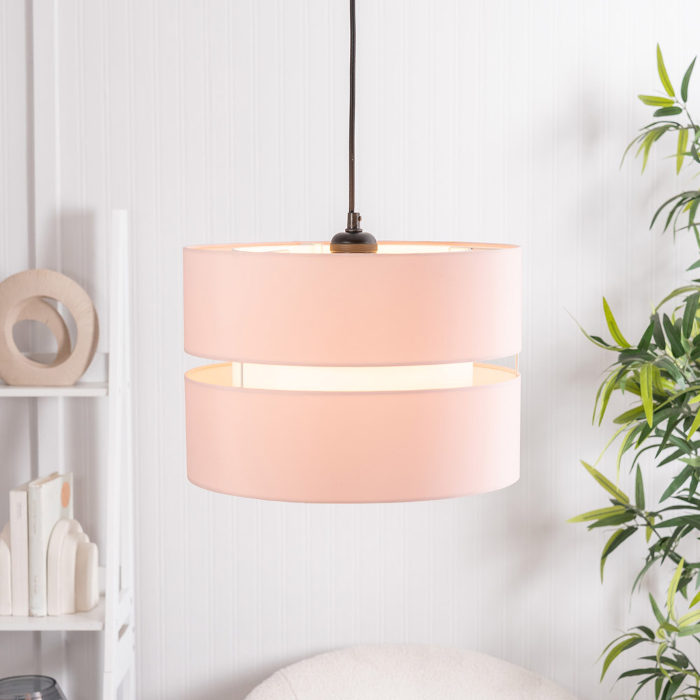 ValueLights Sophia 2 Tier Blush Ceiling Light Shade Small Image 5