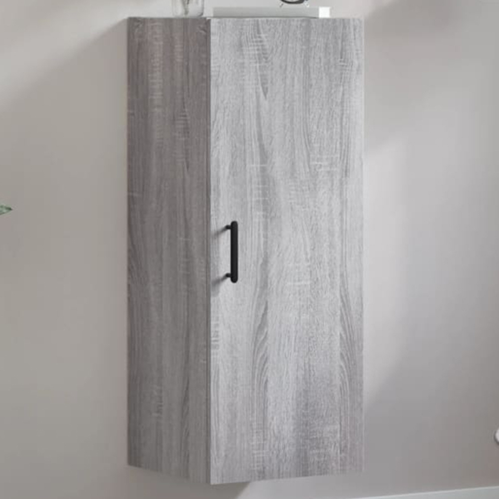 vidaXL Single Door Grey Sonoma Wall Mounted Cabinet Image 1