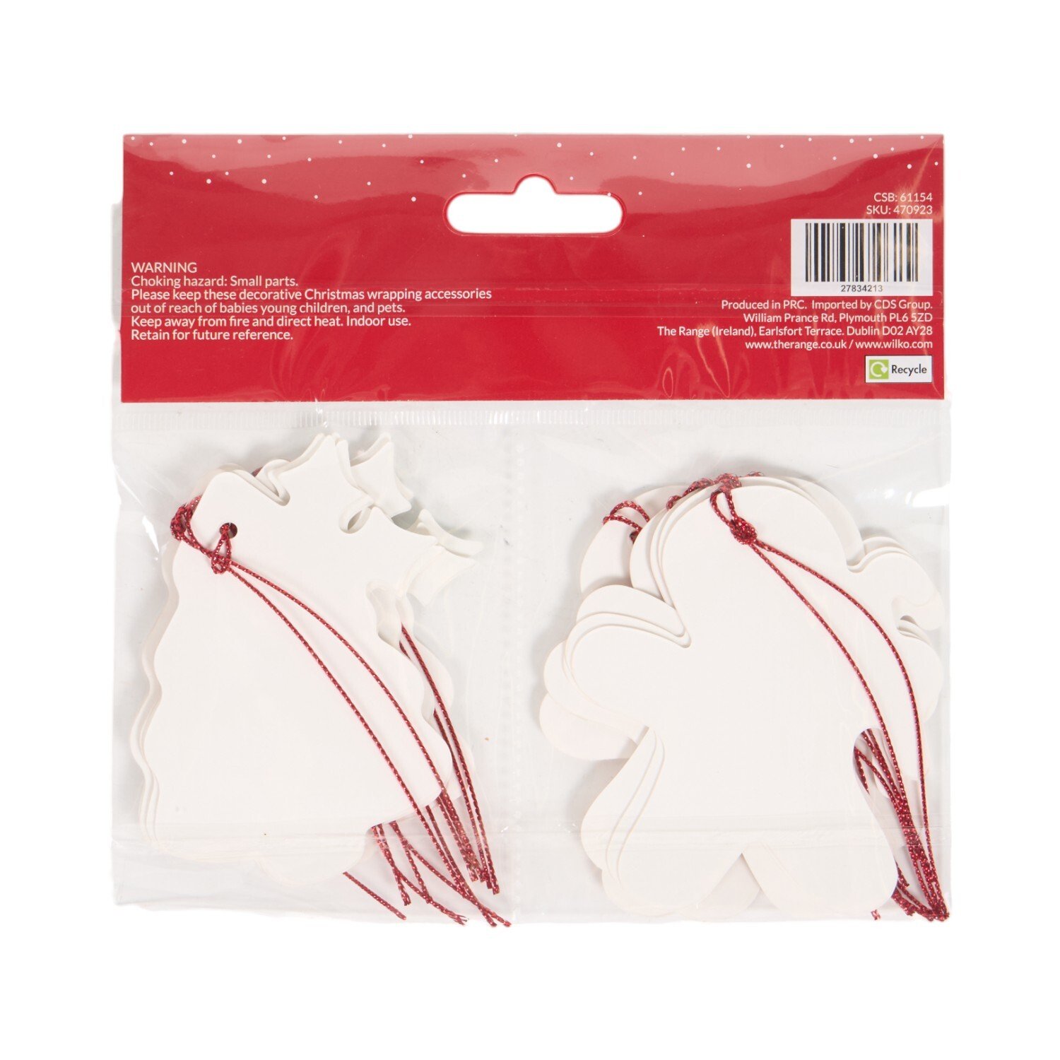 Pack of 12 Cute Gingerbread Gift Tags Brown Image 3