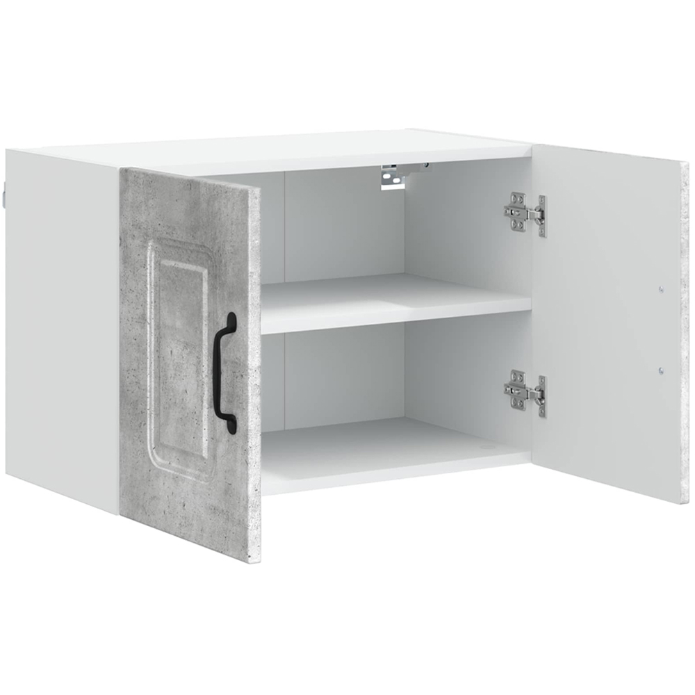 vidaXL Kalmar 2 Door Concrete Grey Wall Mounted Kitchen Cabinet Set of 2 Image 4