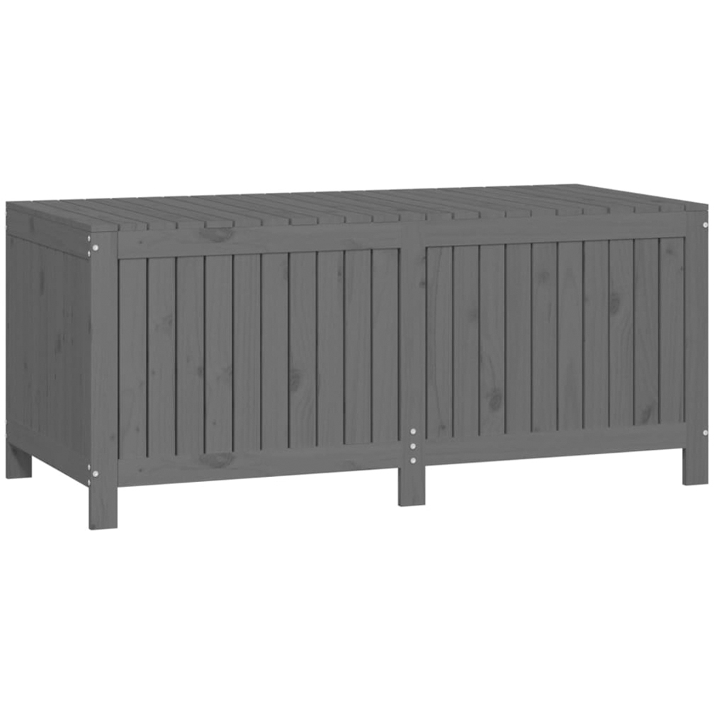 vidaXL 64 x 147 x 68cm Grey Pine Wood Garden Storage Box Image 1