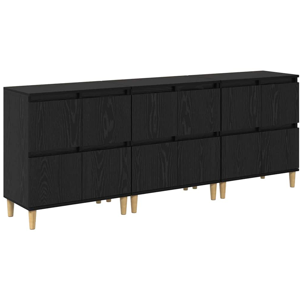 vidaXL 4 Door Compact Sideboard Set of 3 Image 2